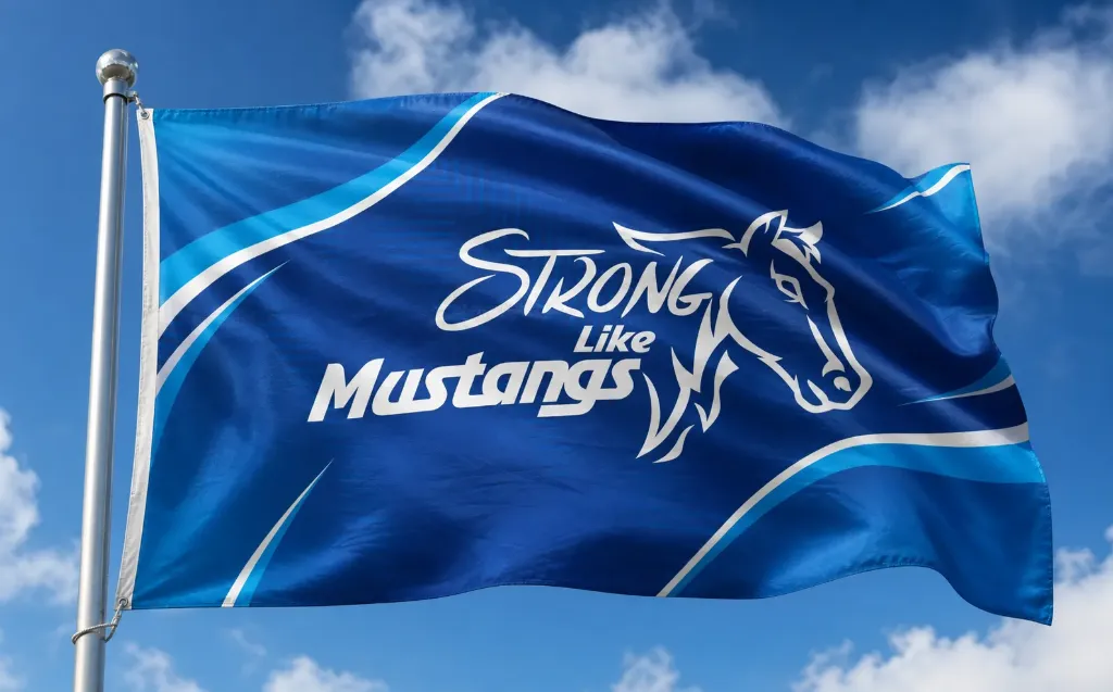 Bandera MUSTANGS MEDIANA 3m x 1.6m