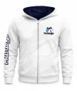 Hoodie Mustangs White zipper